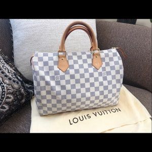 Authentic Louis Vuitton Damier Azur Speedy 30